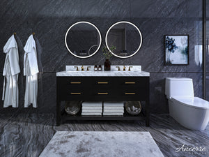 Elizabeth Double Sink Marble Bath Vanity