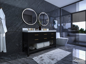 Elizabeth Double Sink Marble Bath Vanity