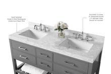 Load image into Gallery viewer, Elizabeth Double Sink Marble Bath Vanity