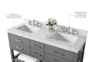 Elizabeth Double Sink Marble Bath Vanity