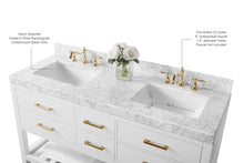 Load image into Gallery viewer, Elizabeth Double Sink Marble Bath Vanity