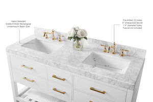 Elizabeth Double Sink Marble Bath Vanity