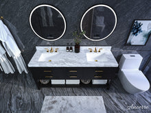 Load image into Gallery viewer, Elizabeth Double Sink Marble Bath Vanity