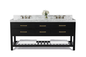Elizabeth Double Sink Marble Bath Vanity