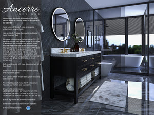 Elizabeth Double Sink Marble Bath Vanity