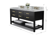 Load image into Gallery viewer, Elizabeth Double Sink Marble Bath Vanity