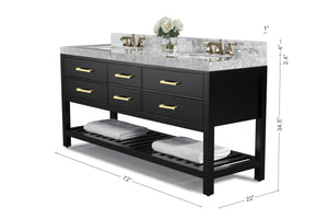 Elizabeth Double Sink Marble Bath Vanity