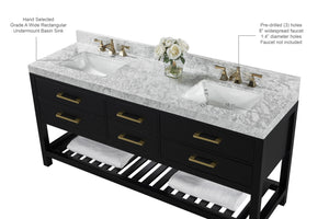 Elizabeth Double Sink Marble Bath Vanity