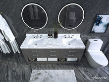 Load image into Gallery viewer, Elizabeth Double Sink Marble Bath Vanity