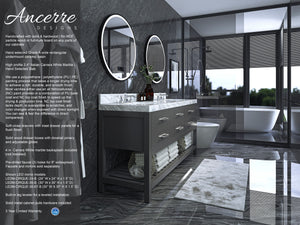 Elizabeth Double Sink Marble Bath Vanity