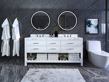 Load image into Gallery viewer, Elizabeth Double Sink Marble Bath Vanity