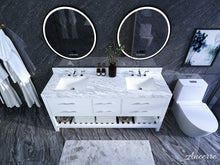 Load image into Gallery viewer, Elizabeth Double Sink Marble Bath Vanity
