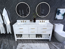 Load image into Gallery viewer, Elizabeth Double Sink Marble Bath Vanity