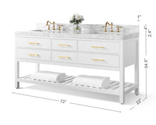 Load image into Gallery viewer, Elizabeth Double Sink Marble Bath Vanity