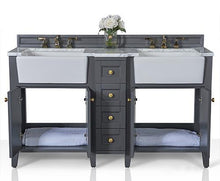 Load image into Gallery viewer, ADELINE Double Sink Marble Bath Vanity