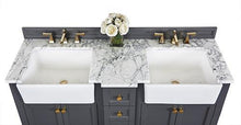 Load image into Gallery viewer, ADELINE Double Sink Marble Bath Vanity