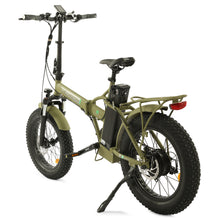Load image into Gallery viewer, 48V Matt Green 20&quot; Fat Tire Portable and Folding Electric Bike with color LCD display