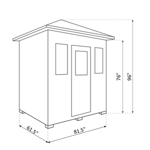 Sierra 5 Person Full Spectrum Infrared Outdoor Sauna