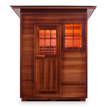 Load image into Gallery viewer, Sapphire 3 Person Hybrid Infrared + Traditional Outdoor Sauna