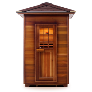 Sapphire 2 Person Hybrid Infrared + Traditional Outdoor Sauna