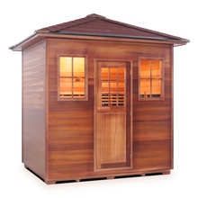 Load image into Gallery viewer, Sapphire 5 Person Hybrid Infrared + Traditional Outdoor Sauna