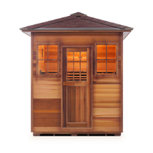 Load image into Gallery viewer, Sapphire 4 Person Hybrid Infrared + Traditional Outdoor Sauna