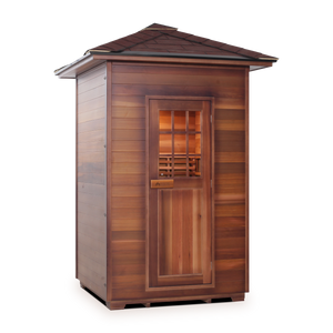 Sapphire 2 Person Hybrid Infrared + Traditional Outdoor Sauna