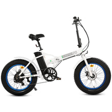 Load image into Gallery viewer, 36V UL CERTIFIED 20&quot; White-Blue Fat Tire Portable Folding Electric Bike