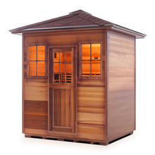 Load image into Gallery viewer, Sapphire 4 Person Hybrid Infrared + Traditional Outdoor Sauna