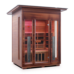 Rustic 3 Person Outdoor Infrared Sauna