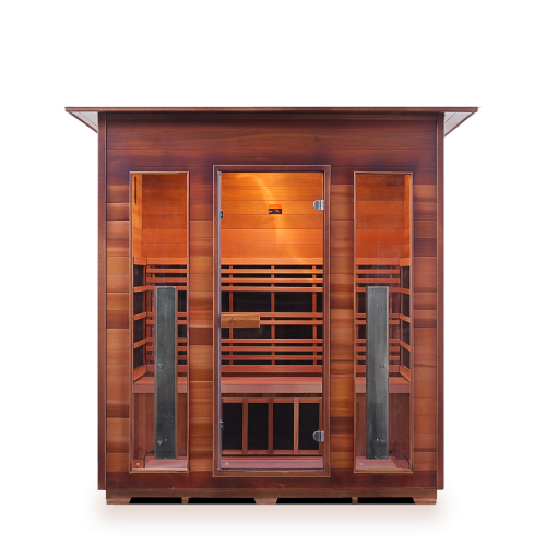 Rustic 4 Person Indoor Infrared Sauna