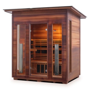 Rustic 4 Person Outdoor Infrared Sauna