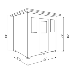 Sierra 4 Person Full Spectrum Infrared Outdoor Sauna