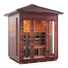 Load image into Gallery viewer, Rustic 4 Person Outdoor Infrared Sauna