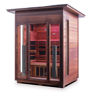 Diamond 3 Person Outdoor Hybrid Infrared + Electric Sauna