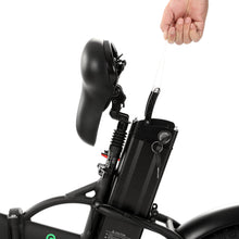 Load image into Gallery viewer, 36V UL Certified Matt Black and Blue 20&quot; Fat Tire Portable and Folding Electric Bike