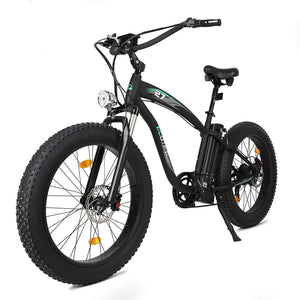 HAMMER Matt Black Fat Tire Beach/Snow Mountain Electric Bike