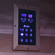 Sapphire 4 Person Corner Hybrid Infrared + Traditional Outdoor Sauna