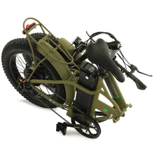Load image into Gallery viewer, 48V Matt Green 20&quot; Fat Tire Portable and Folding Electric Bike with color LCD display