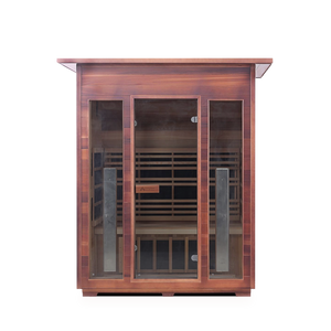 Rustic 3 Person Indoor Infrared Sauna