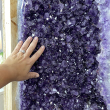 Load image into Gallery viewer, Luxury Pair of Amethyst Crystal Gem Geodes (Over 6 Feet Tall)