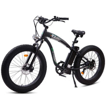 Load image into Gallery viewer, HAMMER Matt Black Fat Tire Beach/Snow Mountain Electric Bike
