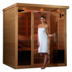 "Monaco Elite" 6-person PureTech™ Near Zero Far Infrared Sauna Canadian Hemlock