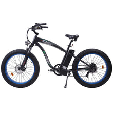 Load image into Gallery viewer, HAMMER Blue Black Fat Tire Beach/Snow Mountain Electric Bike
