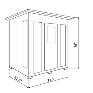 Diamond 5 Person Indoor Hybrid Infrared + Electric Sauna