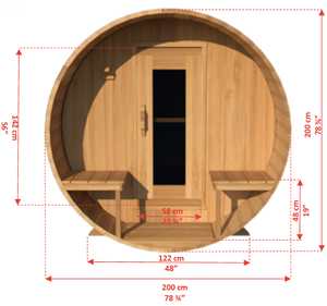 Dundalk Harmony White Cedar Barrel Sauna