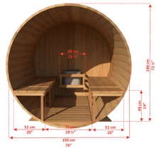 Load image into Gallery viewer, Dundalk Harmony White Cedar Barrel Sauna