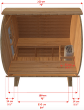 Load image into Gallery viewer, Dundalk Harmony White Cedar Barrel Sauna