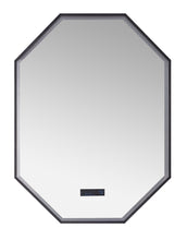 Load image into Gallery viewer, OTTO LED Octagon Black Framed Mirror with Bluetooth and Digital Display