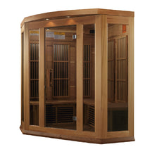 Load image into Gallery viewer, &quot;Chaumont Edition&quot; 3 Person Corner Zero EMF FAR Infrared Sauna-Canadian Red Cedar